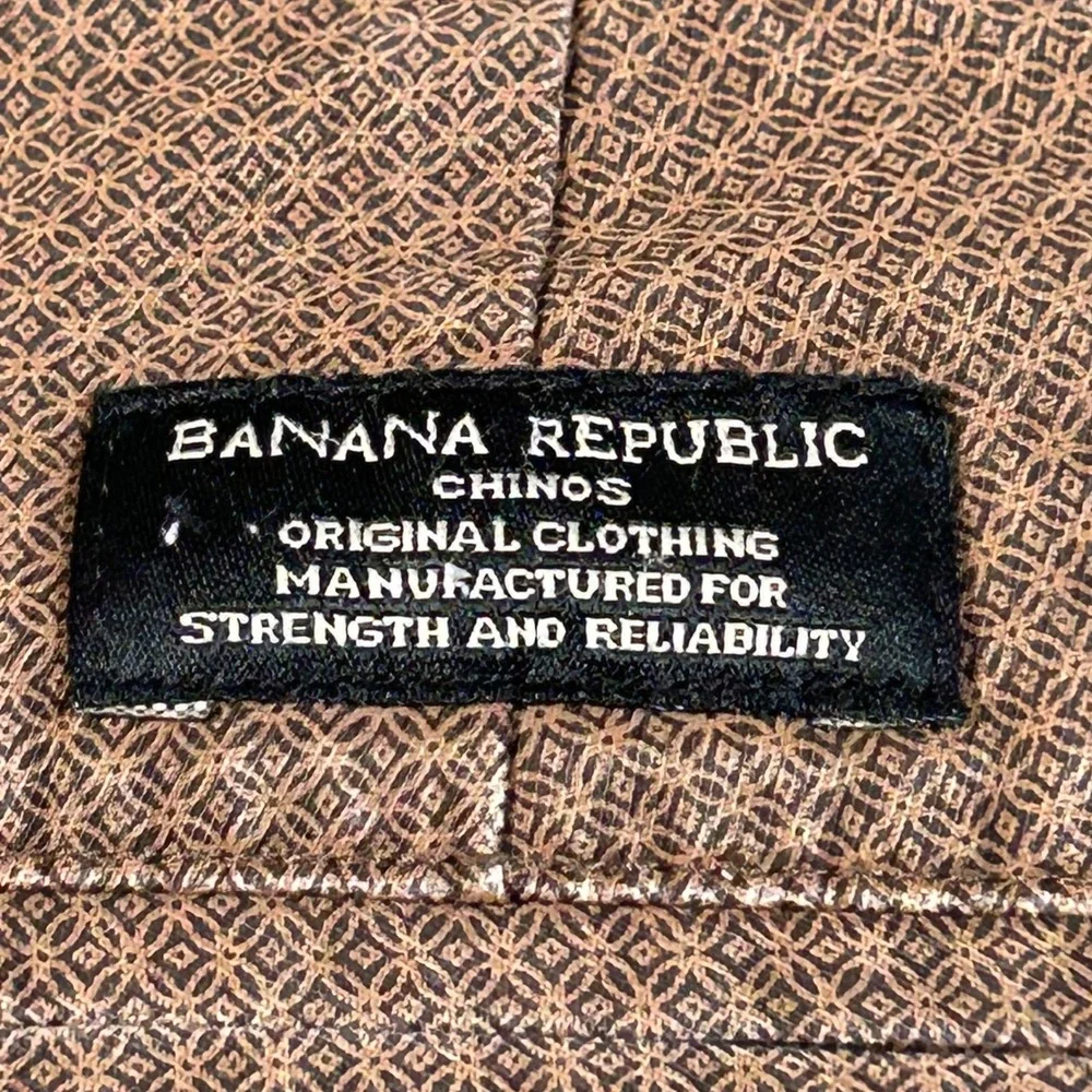 Banana Republic Mason Chino 31x30 (Fits 31X29) Brown Geometric Print Pants